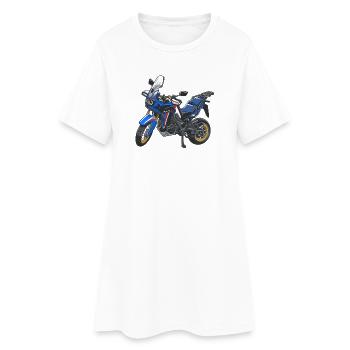 Africa Twin Enduro - solo blue - Women’s T-Shirt Dress - white - Front
