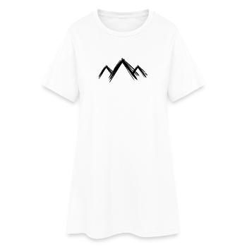 Berg Berge Wandern - Frauen T-Shirt-Kleid - Weiß - Vorne