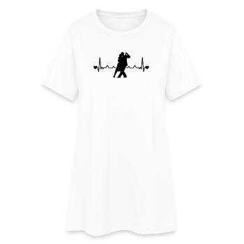 Tango Argentino Heartbeat Tango Danseur Couple - Robe T-shirt Femme - blanc - Devant