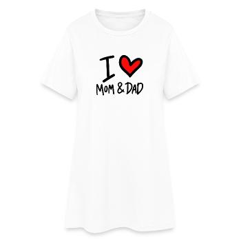 Je suis amoureux et papa - Robe T-shirt Femme - blanc - Devant