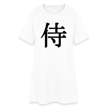 Samouraï en écriture kanji Épéiste japonais - Robe T-shirt Femme - blanc - Devant