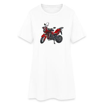 Africa Twin Enduro - solo trired - Women’s T-Shirt Dress - white - Front