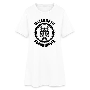Vikings Logo Welcome to Scandinavia - Women’s T-Shirt Dress - white - Front