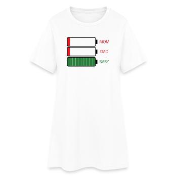 Energie parent - Robe T-shirt Femme - blanc - Devant