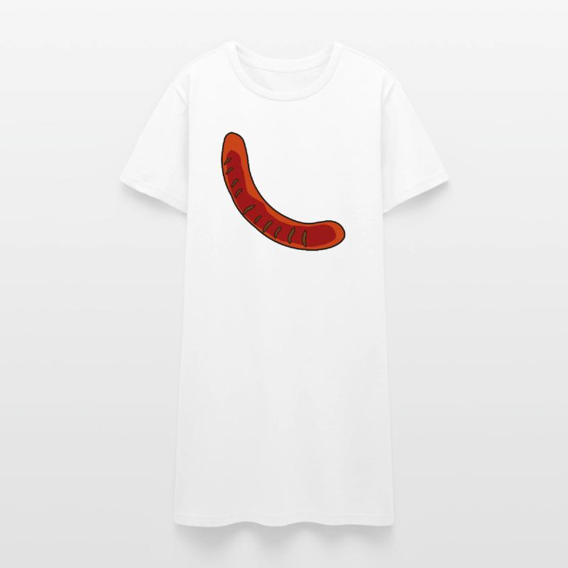 Wurst oder Bratwurst Frauen T-Shirt-Kleid