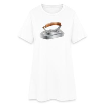 antique iron for nostalgic feelings - Women’s T-Shirt Dress - white - Front