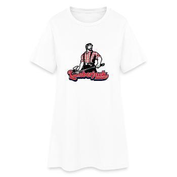 Bûcheron Bûcheron Bûcheron Menuisier - Robe T-shirt Femme - blanc - Devant