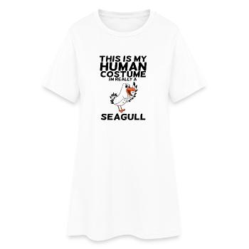 Mouette - Robe T-shirt Femme - blanc - Devant