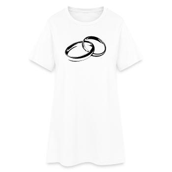 Alliances Bagues de mariage Bagues de mariage - Robe T-shirt Femme - blanc - Devant