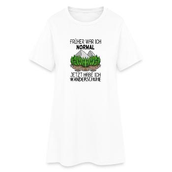 Berg Berge Wandern - Frauen T-Shirt-Kleid - Weiß - Vorne