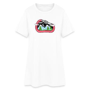Karabiner Mountain Mountains Mountaineer Gift - Women’s T-Shirt Dress - white - Front