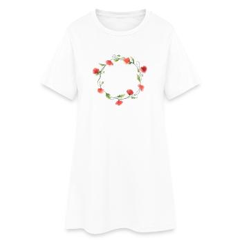 Couronne de pavot II - Robe T-shirt Femme - blanc - Devant