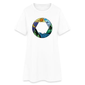 Mutter Natur Baum Umwelt - Frauen T-Shirt-Kleid - Weiß - Vorne