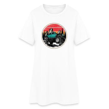 Jeep tout-terrain Sunset Trail - Robe T-shirt Femme - blanc - Devant