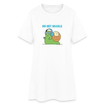 No net Huadle | Ruhe & in Eile | Schwäbische - Frauen T-Shirt-Kleid - Weiß - Vorne
