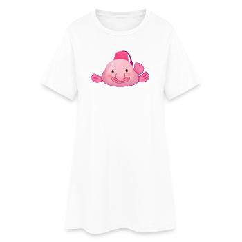 Blobfisch - Robe T-shirt Femme - blanc - Devant