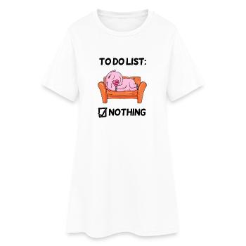 To do do list Nothing Porc Se détendre Paresseux drôle - Robe T-shirt Femme - blanc - Devant