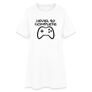 40. Geburtstag - 40 Jahre Geschenk - Frauen T-Shirt-Kleid - Weiß - Vorne