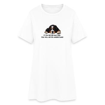 Berner Sennenhund - Frauen T-Shirt-Kleid - Weiß - Vorne