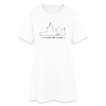 La Rochelle beige/jaune - by Nicolas Poitevin - Robe T-shirt Femme - blanc - Devant