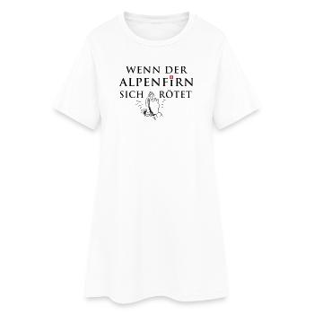 Wenn der Alpenfirn sich rötet... - Frauen T-Shirt-Kleid - Weiß - Vorne
