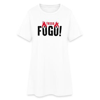 Fasso Fogo - Allume-feu - Robe T-shirt Femme - blanc - Devant