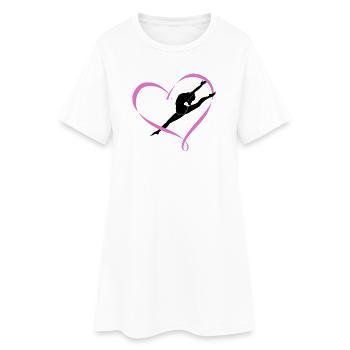 Dance - Frauen T-Shirt-Kleid - Weiß - Vorne