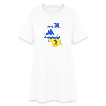 Isère - Robe T-shirt Femme - blanc - Devant
