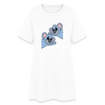 Koala Koalas - Robe T-shirt Femme - blanc - Devant