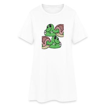 Tortues tortues - Robe T-shirt Femme - blanc - Devant