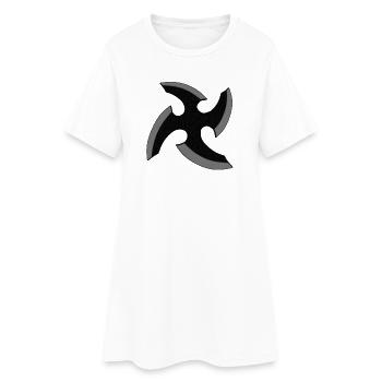 Ninja Star - Women’s T-Shirt Dress - white - Front