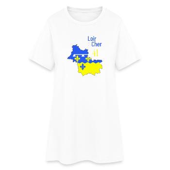 Loir et cher - Robe T-shirt Femme - blanc - Devant
