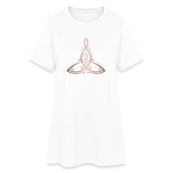 Symbole de la maternité celtique Mère avec deux enfants - Robe T-shirt Femme - blanc - Devant