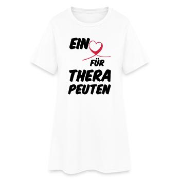 Herz für Therapeuten Geschenk - Frauen T-Shirt-Kleid - Weiß - Vorne