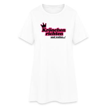 Krönchen richten 2Farben - Frauen T-Shirt-Kleid - Weiß - Vorne