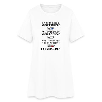 Je n'ai pas Voulu de Votre Première Dose - Humour - Robe T-shirt Femme - blanc - Devant