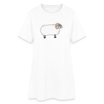 Mouton écossais Blackface - Robe T-shirt Femme - blanc - Devant