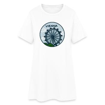 Riesenrad, Prater - Vienne, Autriche - Robe T-shirt Femme - blanc - Devant