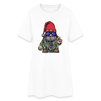 Barbe Barbe Complète Poils Du Visage Barbe Coiffure - Robe T-shirt Femme - blanc - Devant