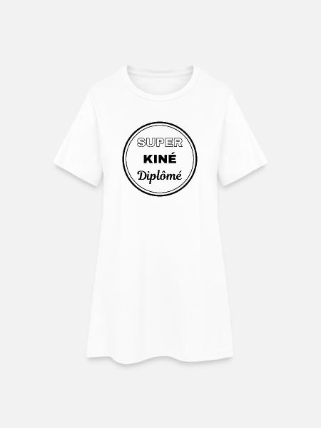 super kiné diplômé badge kinésithérapeute - Robe T-shirt Femme - blanc