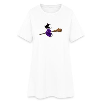 La sorcière vole sur le balai - Robe T-shirt Femme - blanc - Devant