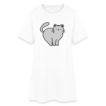Chats Chats - Robe T-shirt Femme - blanc - Devant