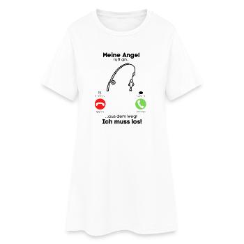 Meine Angel ruft an... - Frauen T-Shirt-Kleid - Weiß - Vorne