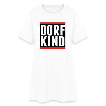 dorf dorfkind aufkleber sticker dorfi stadt - Frauen T-Shirt-Kleid - Weiß - Vorne