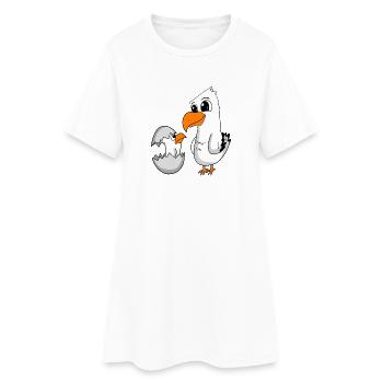 Mouette avec bébé Mouette - Robe T-shirt Femme - blanc - Devant