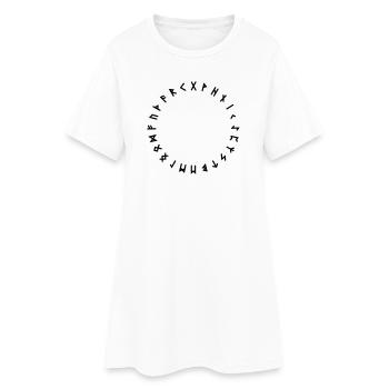 Alphabet runique en cercle Symboles - Robe T-shirt Femme - blanc - Devant