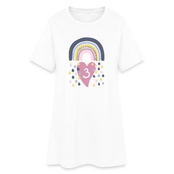 Rainbow 3ème anniversaire Enfants - Robe T-shirt Femme - blanc - Devant