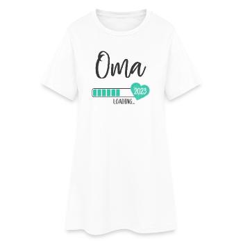 Oma Loading 2023 Herz Junge Werdende Großmutter - Frauen T-Shirt-Kleid - Weiß - Vorne