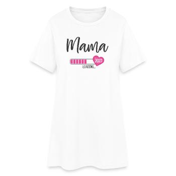 Maman Chargement 2023 Coeur Fille Rose Expectant Maman - Robe T-shirt Femme - blanc - Devant