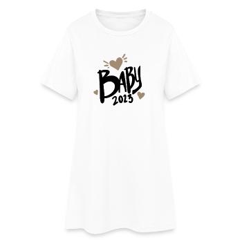 Bébé 2023 - Nouveau-né 2023 Cadeau bébé - Robe T-shirt Femme - blanc - Devant